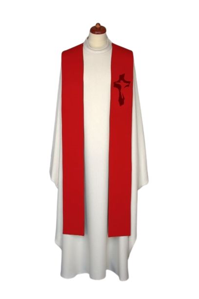 Stuła haftowana do koncelebry - kolory liturgiczne (5) - EUCHARYSTYCZNE - zdjęcie 2 - Stuła haftowana do koncelebry - kolory liturgiczne (5)