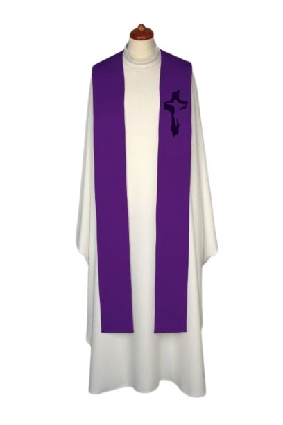 Stuła haftowana do koncelebry - kolory liturgiczne (5) - EUCHARYSTYCZNE - zdjęcie 3 - Stuła haftowana do koncelebry - kolory liturgiczne (5)