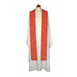 Stuła haftowana, zdobiona kamieniami - kolory liturgiczne (6) - EUCHARYSTYCZNE - zdjęcie 4 - Stuła haftowana, zdobiona kamieniami - kolory liturgiczne (6)