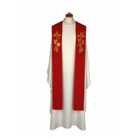 Stuła haftowana do koncelebry - kolory liturgiczne (7) - STUŁY - zdjęcie 2 - Stuła haftowana do koncelebry - kolory liturgiczne (7)