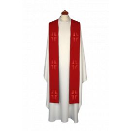 Stuła haftowana - kolory liturgiczne, Krzyże haft (14) - EUCHARYSTYCZNE
