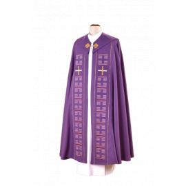Kapa fioletowa haftowana (61) - KAPY LITURGICZNE