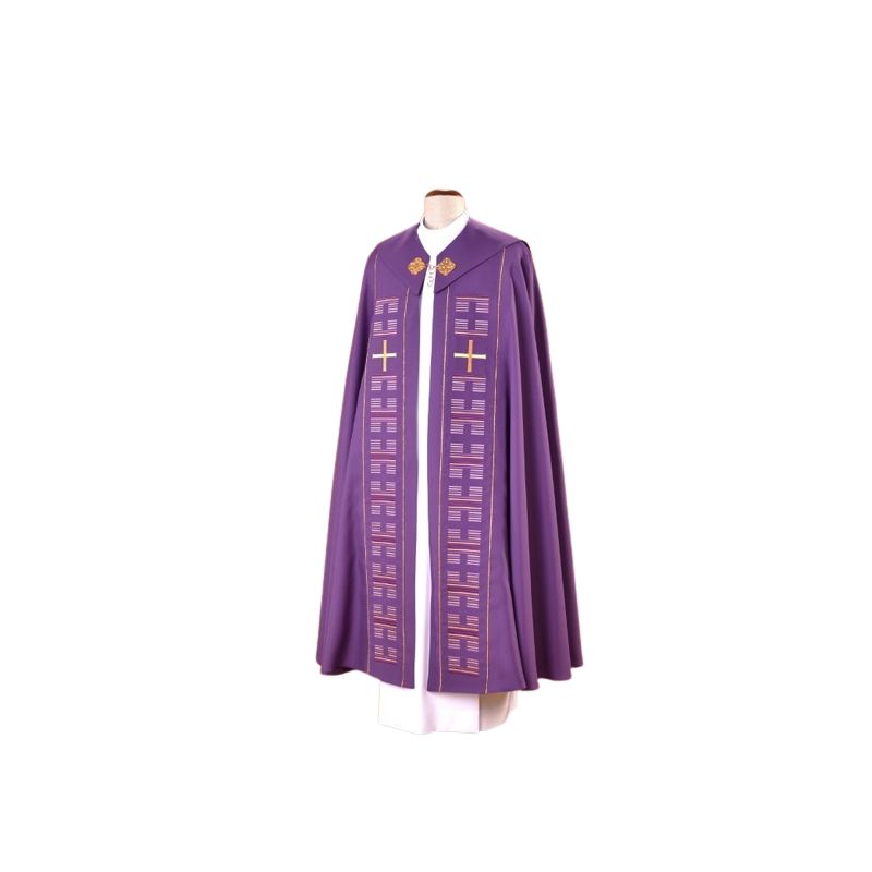 Kapa fioletowa haftowana (61) - KAPY LITURGICZNE - Kapa fioletowa haftowana (61)