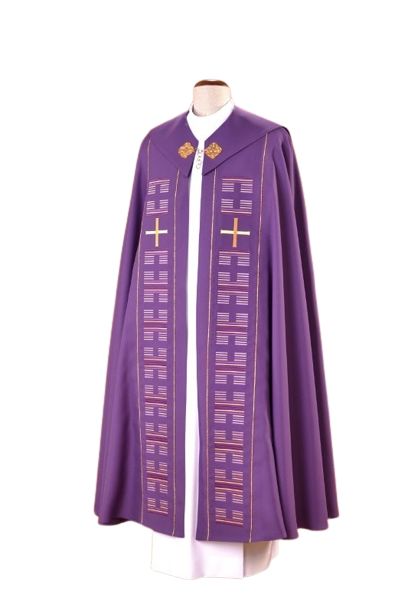 Kapa fioletowa haftowana (61) - KAPY LITURGICZNE - Nowość