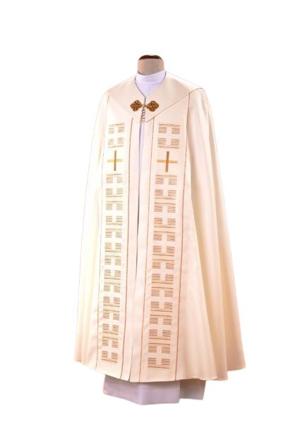 Kapa ecru haftowana (61) - KAPY LITURGICZNE - Nowość