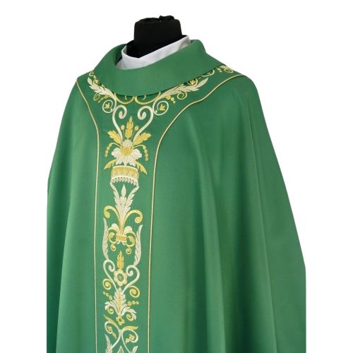 Ornat Semi-Gotycki - zielony (52) - Ornaty Semi Gotyckie - zdjęcie 2 - Ornat Semi-Gotycki - zielony (52)