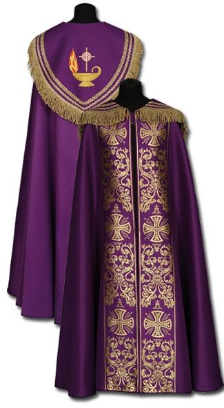 Kapa fioletowa złote dodatki - KAPY LITURGICZNE - Nowość
