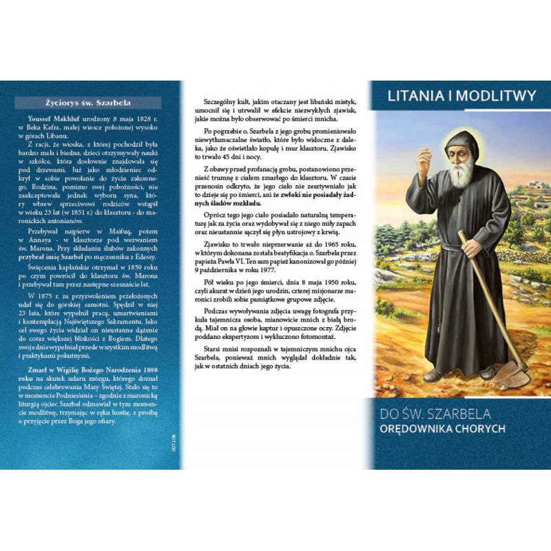 Litania i Modlitwy do Św. Charbela - Folder religijny - Litania i Modlitwy do Św. Charbela