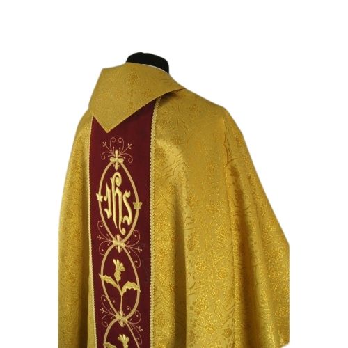 Ornat gotycki złoty haftowany - tkanina brokatowa (44) - ORNATY - zdjęcie 4 - Ornat gotycki złoty haftowany - tkanina brokatowa (44)
