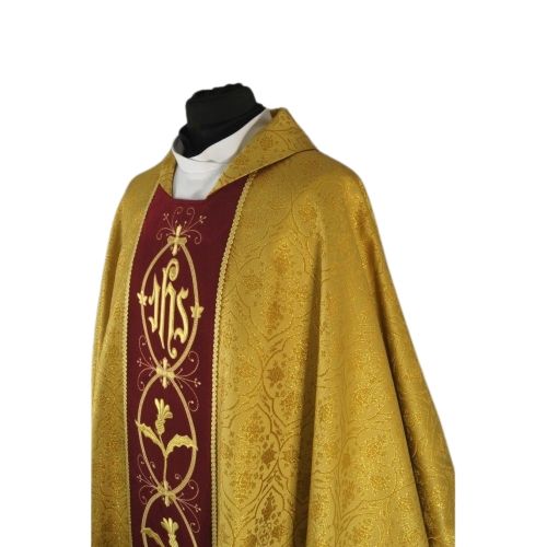 Ornat gotycki złoty haftowany - tkanina brokatowa (44) - ORNATY - zdjęcie 2 - Ornat gotycki złoty haftowany - tkanina brokatowa (44)