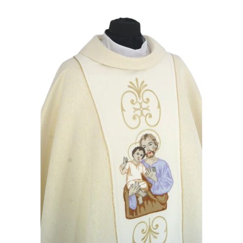 Ornat haftowany z wizerunkiem Świętego Józefa (4) - Ornaty z wizerunkiem świętych - zdjęcie 2 - Ornat haftowany z wizerunkiem Świętego Józefa (4)
