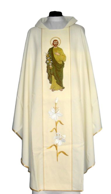 Ornat haftowany z wizerunkiem Świętego Józefa (5) - Ornaty z wizerunkiem świętych - Nowość