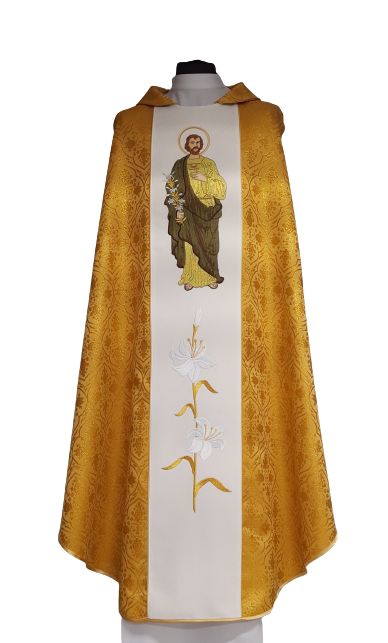 Ornat haftowany z wizerunkiem Świętego Józefa - rozeta  (8) - Ornaty z wizerunkiem świętych - Nowość