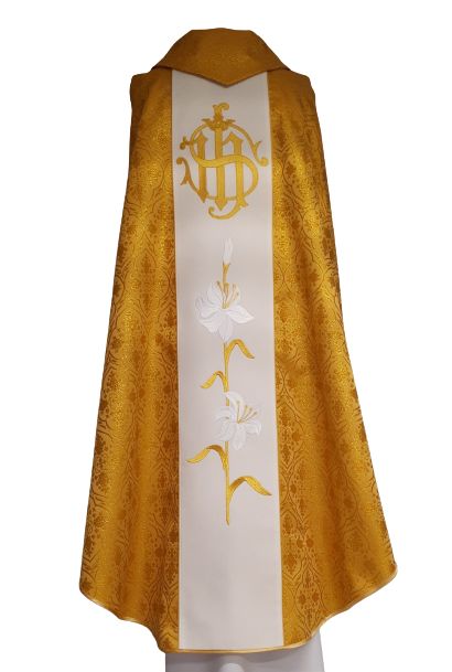 Ornat haftowany z wizerunkiem Świętego Józefa - rozeta  (8) - Ornaty z wizerunkiem świętych - zdjęcie 2 - Ornat haftowany z wizerunkiem Świętego Józefa - rozeta  (8)