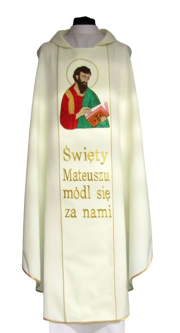 Ornat haftowany z wizerunkiem św. Mateusza - Ornaty z wizerunkiem świętych - Nowość