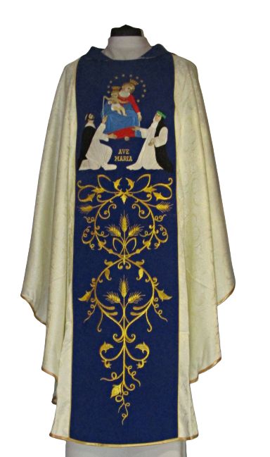 Ornat haftowany Matka Boża Pompejańska - Ornaty Maryjne - Nowość