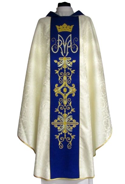 Ornat Maryjny haftowany - rozeta (22) - Ornaty Maryjne - Nowość