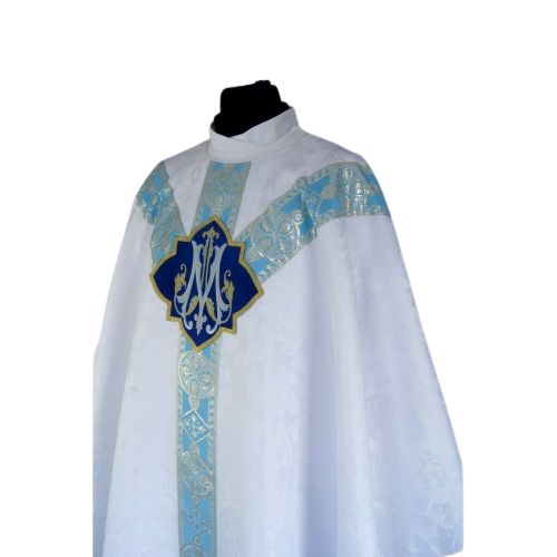 Ornat semi gotycki maryjny - tkanina żakard (68) - Ornaty Maryjne - zdjęcie 2 - Ornat semi gotycki maryjny - tkanina żakard (68)