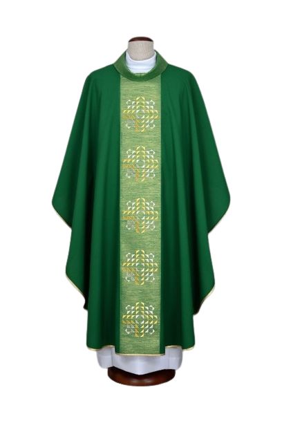 Ornat zielony z nowoczesnymi haftami (16) - Ornaty zielone - Nowość