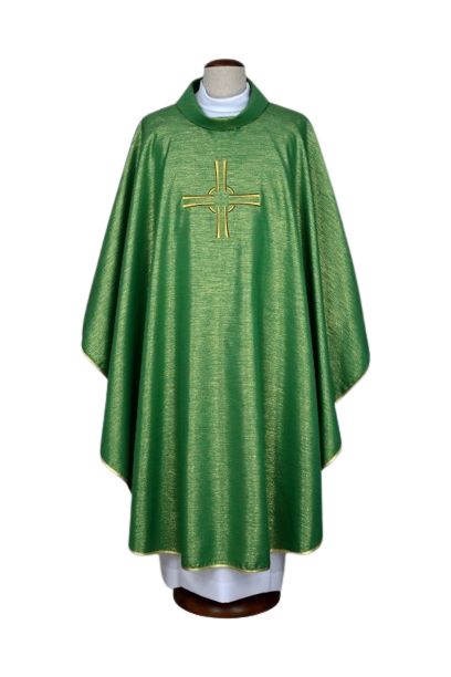 Ornat zielony haftowany - krzyż (18) - Ornaty zielone - Nowość