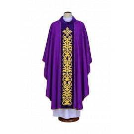 Ornat fioletowy haftowany - krzyż, ornament (19) - Ornaty fioletowe