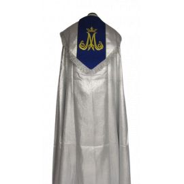 Kapa haftowana maryjna - srebrny brokat (87) - KAPY LITURGICZNE - zdjęcie 2 - Kapa haftowana maryjna - srebrny brokat (87)