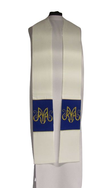 Kapa haftowana maryjna - ecru (89) - zdjęcie 3 - Kapa haftowana maryjna - ecru (89)