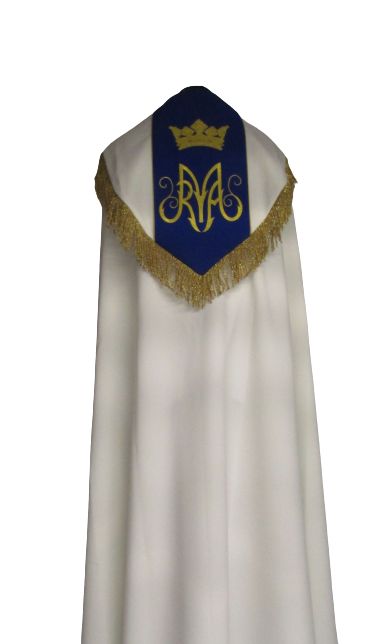 Kapa haftowana maryjna - ecru (89) - zdjęcie 2 - Kapa haftowana maryjna - ecru (89)