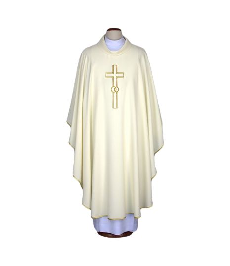 Ornat haftowany  symbol Sakramentu Małżeństwa - kolor ecru - Ornaty ślubne - Nowość