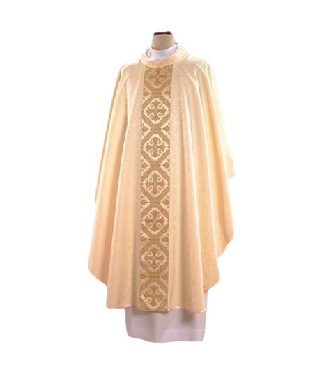 Ornat haftowany ecru - tkany, elegancki pas (54) - Ornaty białe/ ecru - Nowość