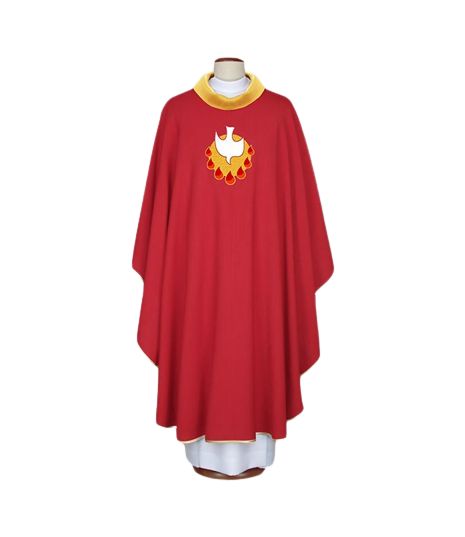 Ornat haftowany symbolika Ducha Świętego (73) - Ornaty czerwone - Nowość