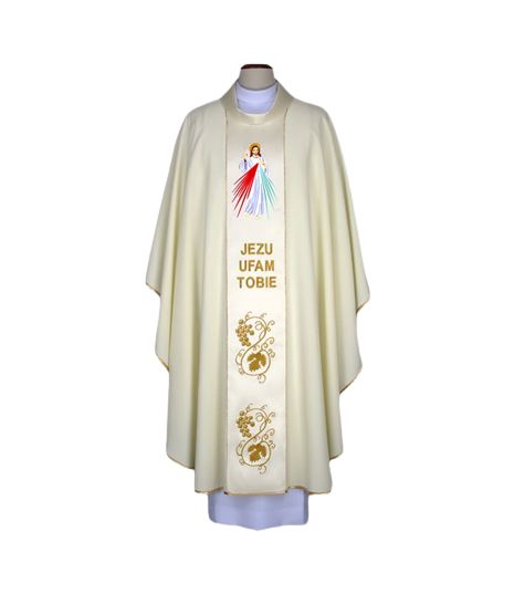 Ornat haftowany z wizerunkiem Pana Jezusa Miłosiernego (84) - Ornaty z Jezusem - Nowość