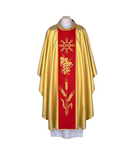 Ornat złoty IHS - tkany ozdobny pas (96) - Ornaty złote/srebrne - Nowość