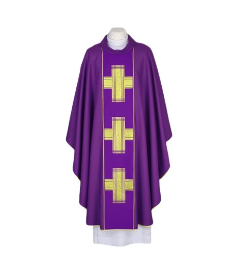 Ornat fioletowy, pas tkany - Krzyże (103) - Ornaty fioletowe - Nowość