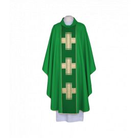 Ornat zielony, pas tkany - Krzyże (104) - Ornaty zielone