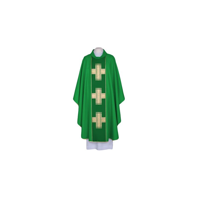 Ornat zielony, pas tkany - Krzyże (104) - Ornaty zielone - Ornat zielony, pas tkany - Krzyże (104)