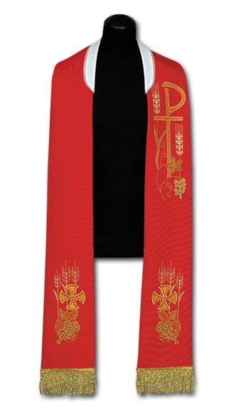 Stuła kapłańska - haftowana (199) - EUCHARYSTYCZNE - Nowość