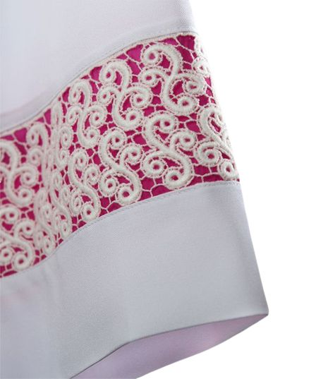 Alba kapłańska biała z podbitką kanonicką (24) - KOMŻE I ALBY  KAPŁAŃSKIE - zdjęcie 2 - Alba kapłańska biała z podbitką kanonicką (24)