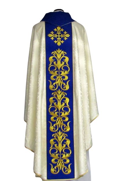 Ornat haftowany, rozeta - Michał Archanioł z Gór Gargano (3) - Ornaty z wizerunkiem świętych - zdjęcie 2 - Ornat haftowany, rozeta - Michał Archanioł z Gór Gargano (3)