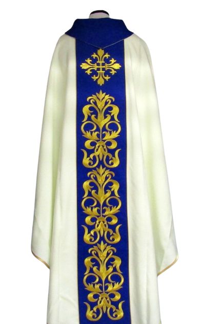 Ornat haftowany  Michał Archanioł z Gór Gargano (4) - Ornaty z wizerunkiem świętych - zdjęcie 2 - Ornat haftowany  Michał Archanioł z Gór Gargano (4)