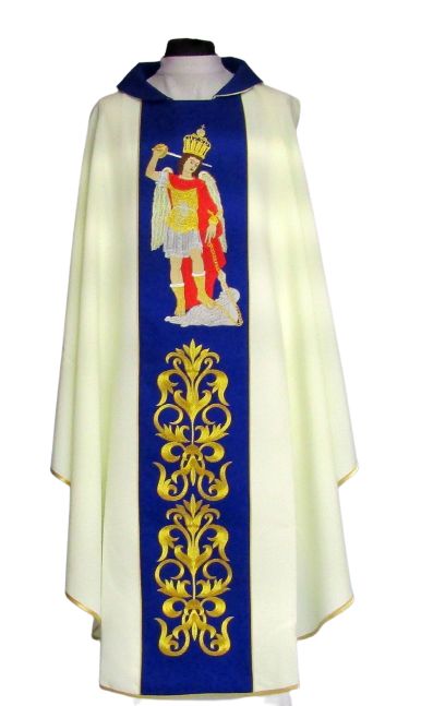 Ornat haftowany  Michał Archanioł z Gór Gargano (4) - Ornaty z wizerunkiem świętych - Nowość