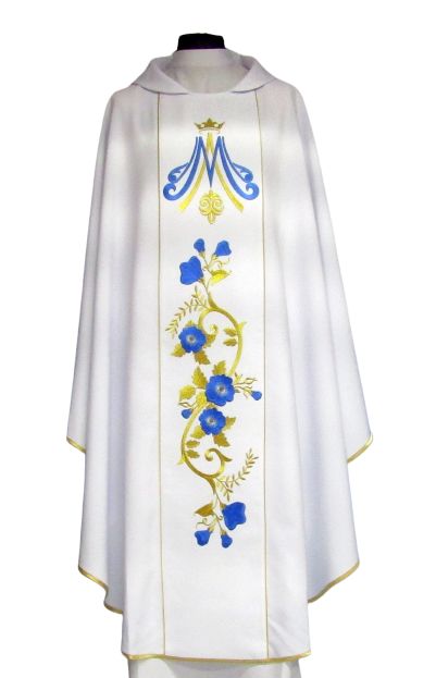 Ornat maryjny z haftowanym pasem (65) - Ornaty Maryjne - Nowość