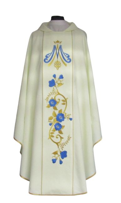 Ornat maryjny z haftowanym pasem (65) - Ornaty Maryjne - zdjęcie 2 - Ornat maryjny z haftowanym pasem (65)
