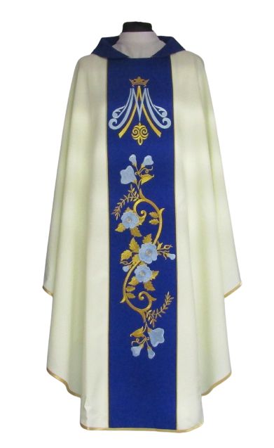 Ornat maryjny z haftowanym pasem (66) - Ornaty Maryjne - zdjęcie 2 - Ornat maryjny z haftowanym pasem (66)