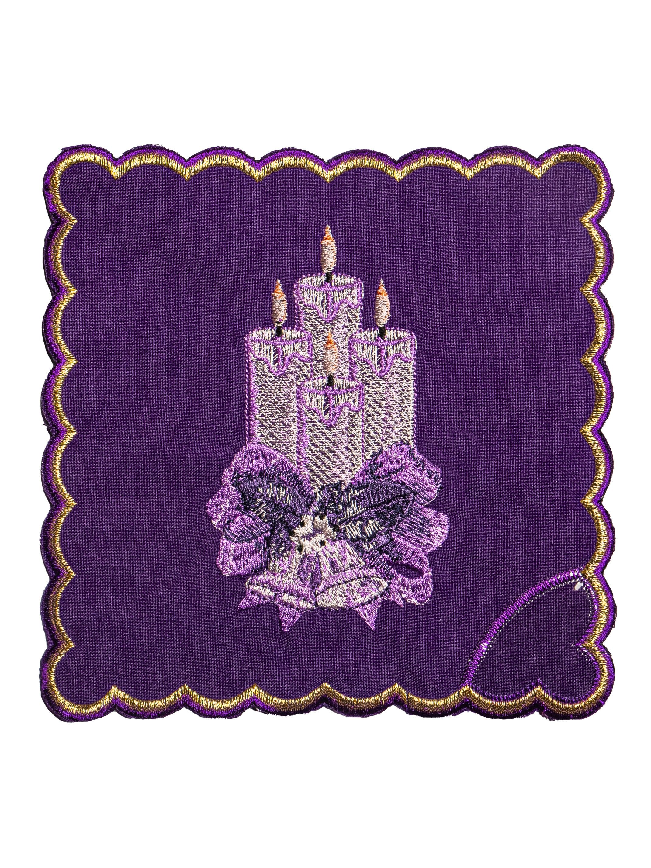 Bielizna kielichowa haftowana - Adwent (5) - Bielizna kielichowa adwentowa - zdjęcie 2 - Bielizna kielichowa haftowana - Adwent (5)