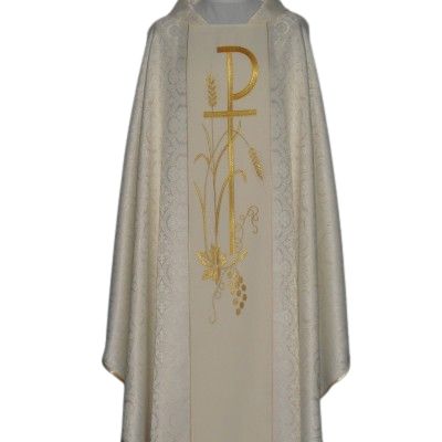 Ornat z komputerowo haftowanym pasem- rozeta (20) - Ornaty haftowane - zdjęcie 2 - Ornat z komputerowo haftowanym pasem- rozeta (20)