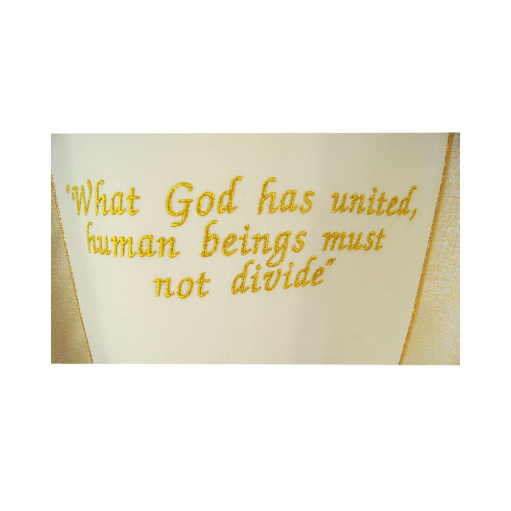 Ornat ślubny złoty haftowany (A) - Ornaty ślubne - zdjęcie 2 - Ornat ślubny złoty haftowany (A)