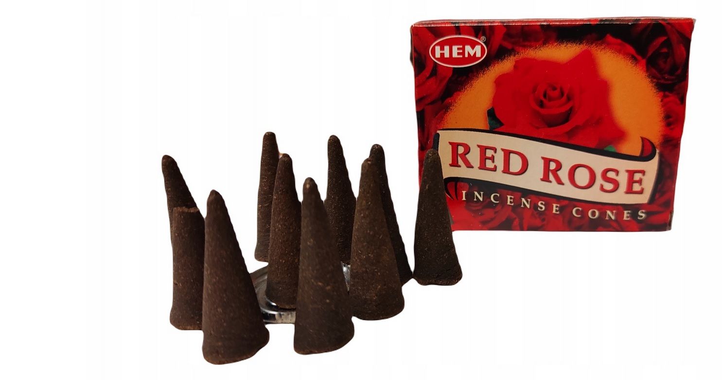 Kadzidło stożkowe róża - 10 stożków - KADZIDŁA, WĘGIELKI - Nowość