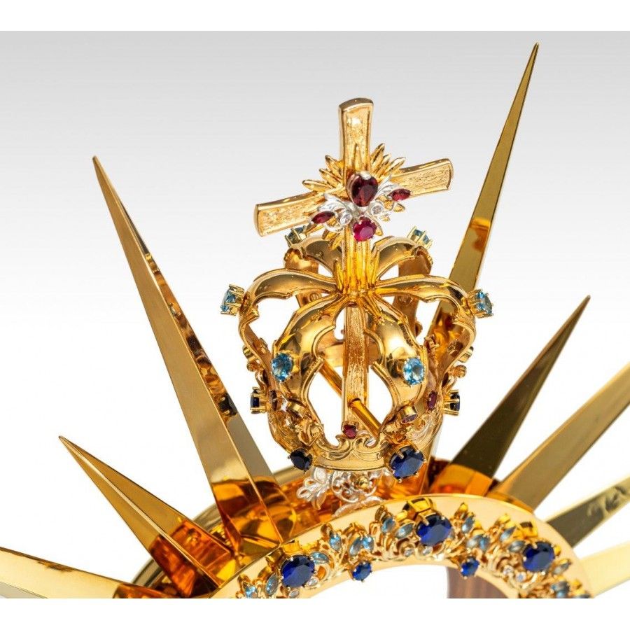 Monstrancja złocona w stylu maryjnym - 83 cm (S040) - MONSTRANCJE - zdjęcie 2 - Monstrancja złocona w stylu maryjnym - 83 cm (S040)