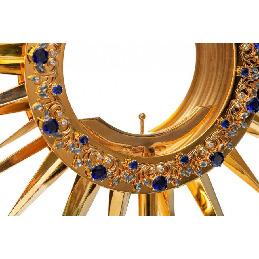 Monstrancja złocona w stylu maryjnym - 83 cm (S040) - MONSTRANCJE - zdjęcie 3 - Monstrancja złocona w stylu maryjnym - 83 cm (S040)